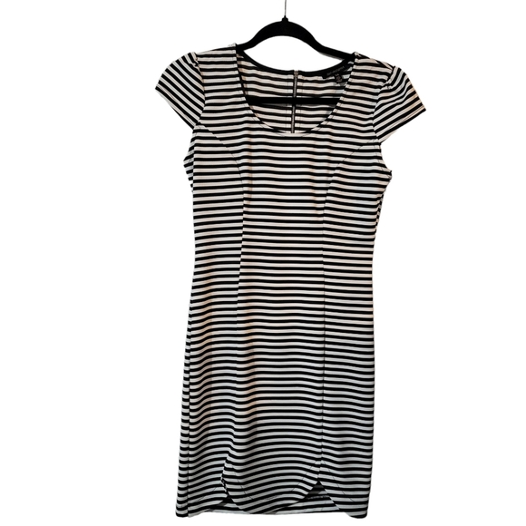 Jodi Kristopher black and white striped dress  size 5/6 - Picture 1 of 10